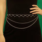 Geometric Dress Pant Belts Body Chain Jewelry Hip Hop Heart Waist Chain