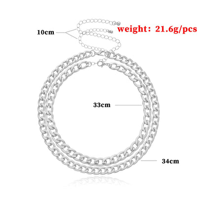 Cuban Chain Necklace Chunky Aluminium Chain