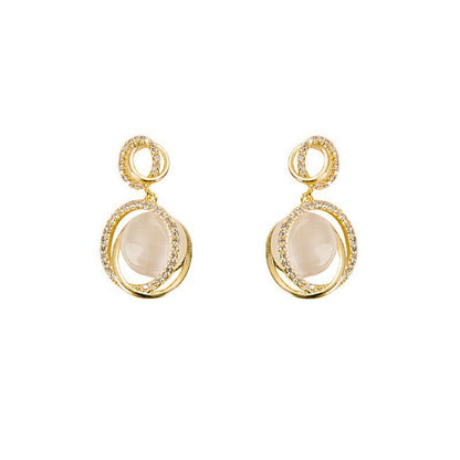 Romantic Opal Stone Earrings