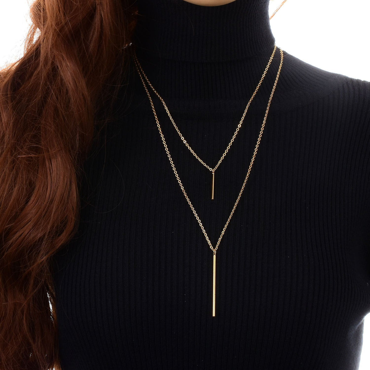 Layered Chain Jewelry Choker Necklace