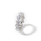 Hip-hop single-row heart-shaped zircon rings