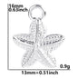 Starfish Golden Colorful Ornament Stainless Steel Pendants