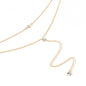 White Crystal Chain Necklace for Women