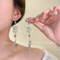 Bamboo Fan Tassel Earrings