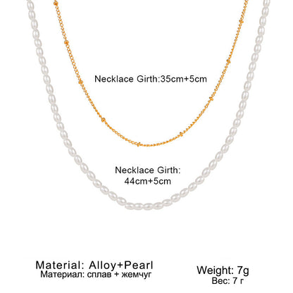 Trendy Multilayer Elegant Pearl Necklaces