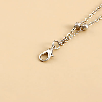 Sexy Elastic Double Layer Bead Body Metal Crescent Pendant Tassel Thigh Chain