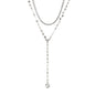 Layered Disc Long Necklace
