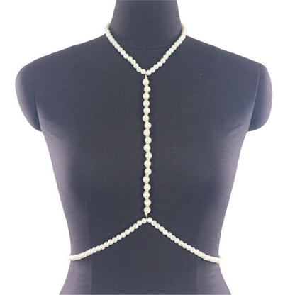 Women sexy pearl body Chain