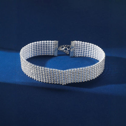 Trend Sparkling Rhinestone Clavicle Chain Full Diamond Necklaces