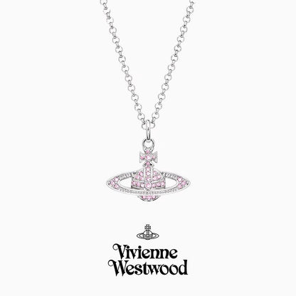 Women's Sterling Sier Classic Saturn Pearl Pin Necklaces