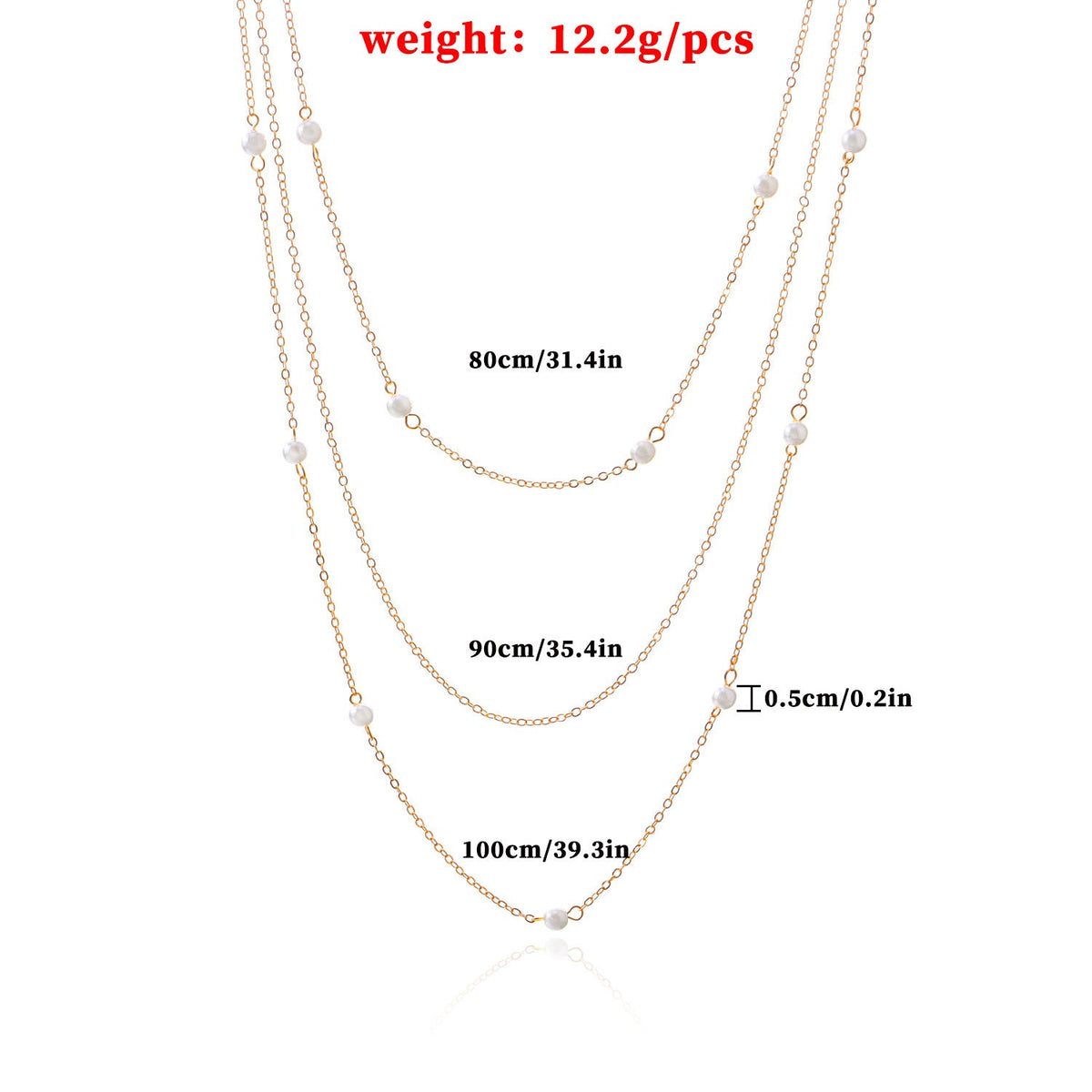Multi Layer Pearl Necklace Choker Jewelry Long Chain Necklaces