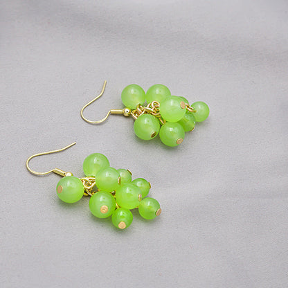 Sweet Lovely Fruit Earrings Pendant Grape Earrings