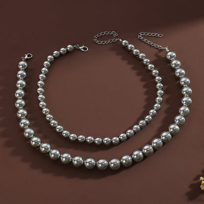 Multi-Layered Round Beaded Necklace