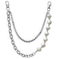 Irregular pearl double chain