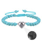 Pink crystal string stone projection bracelet