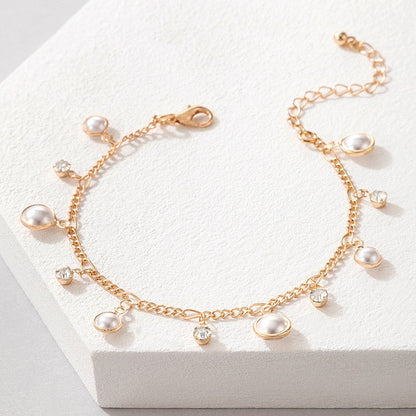 Boho Pearl Tassel Bracelet Anklet Jewelry