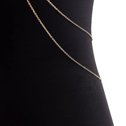 Stone Summer Body Jewelry Chain Beach Sexy Metal Chest Chain