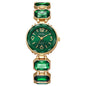 Women’s Gold Bracelet Quartz Watch with Black Crystal Dial