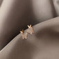 Double butterfly Rhinestone Stud Earring