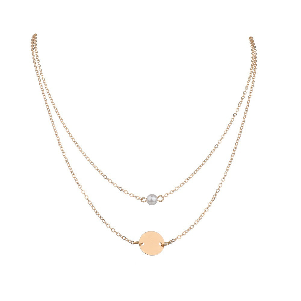 Women Imitation Pearl Chain Necklace