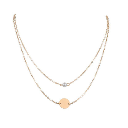 Women Imitation Pearl Chain Necklace
