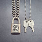 Men's Unlockable Matte Fog Sand Punk Vintage Necklaces