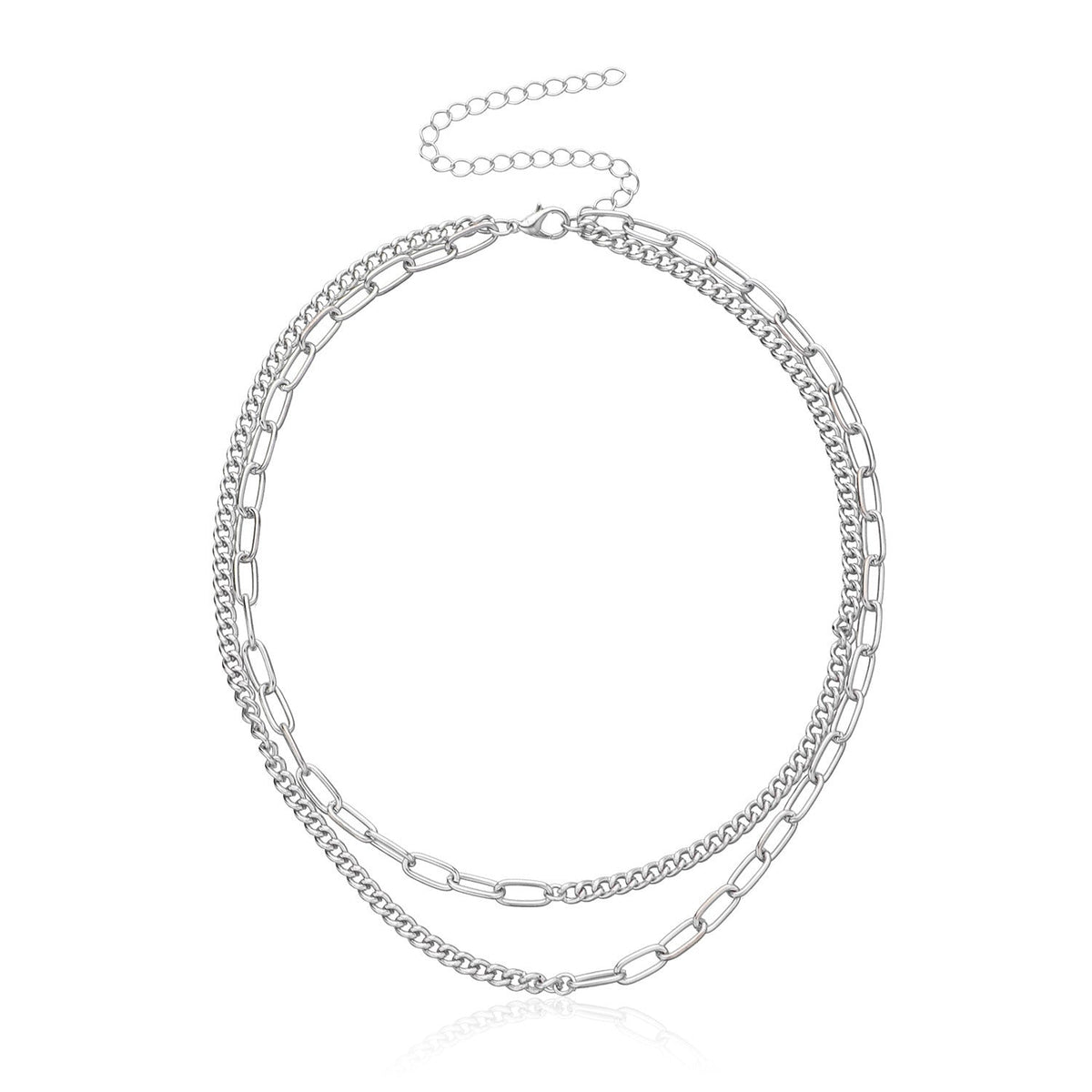 Multi Layer Chain Necklace Punk Trendy Choker Necklace