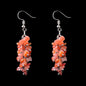 Handmade Natural Crystal Stone Earrings Long Tassel Gravel Jewelry