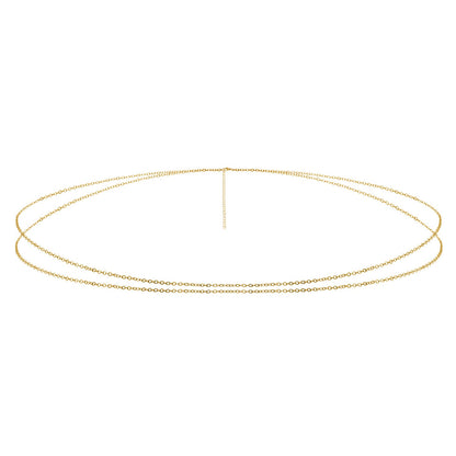 Double Layer Asymmetric Waist Chain Beach Bikini Body Jewelry