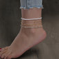 Rhinestone Crystal Beaded Chain Tennis Link Anklet Jewelry