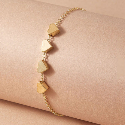 Heart Charm Pendant Bracelet for Women