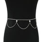 Classic Retro Simple Rhinestone Pearl Body Chain