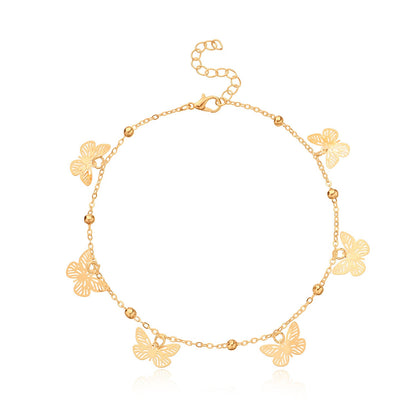 Beach Fashion Butterfly Pendant Ankle Jewelry