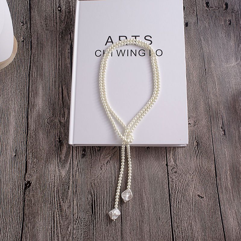 Vintage Trendy Pearl Tassel Necklace for Women