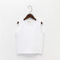 Bottoming sleeveless suspender sports midriff-baring vest