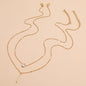 Double Drop Rhinestone Pendant Necklace