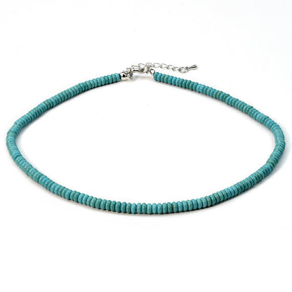 Turquoise Beaded Choker Necklace
