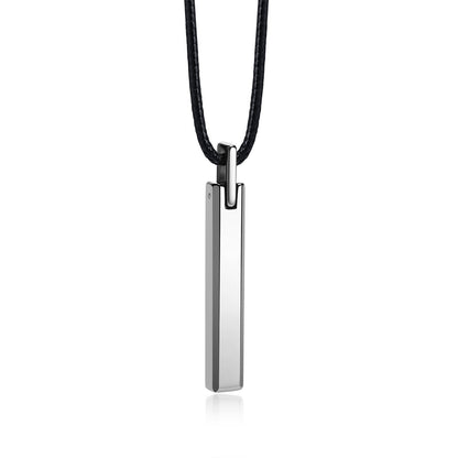 Men's Glossy Tungsten Steel Plain Long Wax Pendants