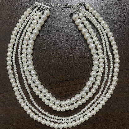 Multi-layered Imitation Pearl Choker Bridal Necklace
