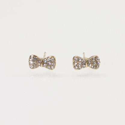 Crystal Rhinestone Bow Knot Stud Earrings