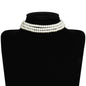 Layered Choker Pearl Necklaces Jewelry Set