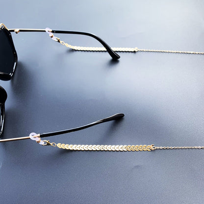 Thin Border Chain Decorative Sunglasses for Girls