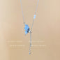 Titanium steel pearl clavicle necklace