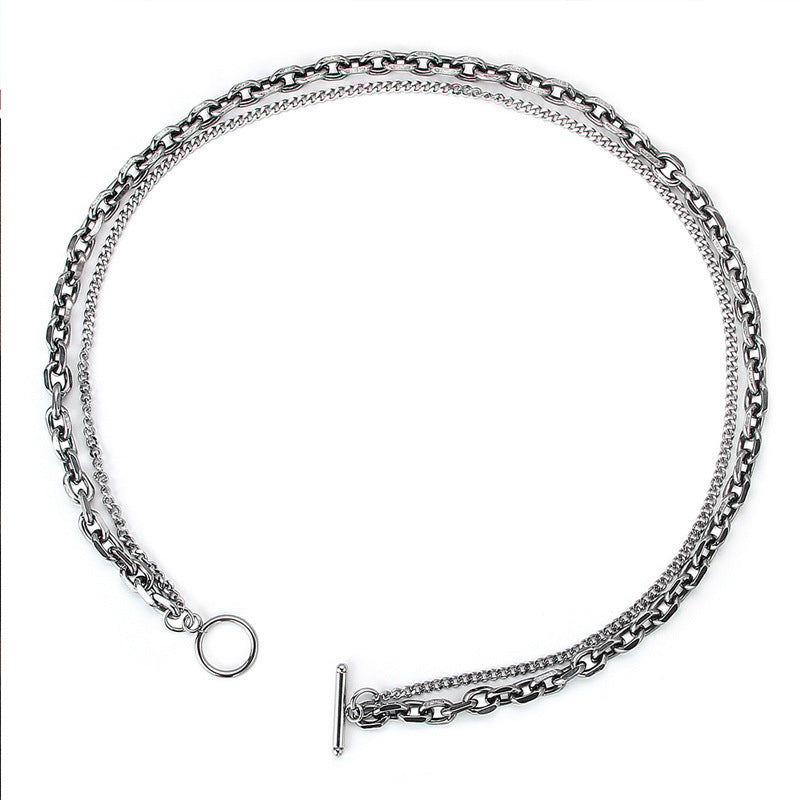 Multi Double Layer Necklace Choker Chain Necklace