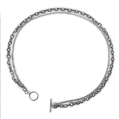 Multi Double Layer Necklace Choker Chain Necklace