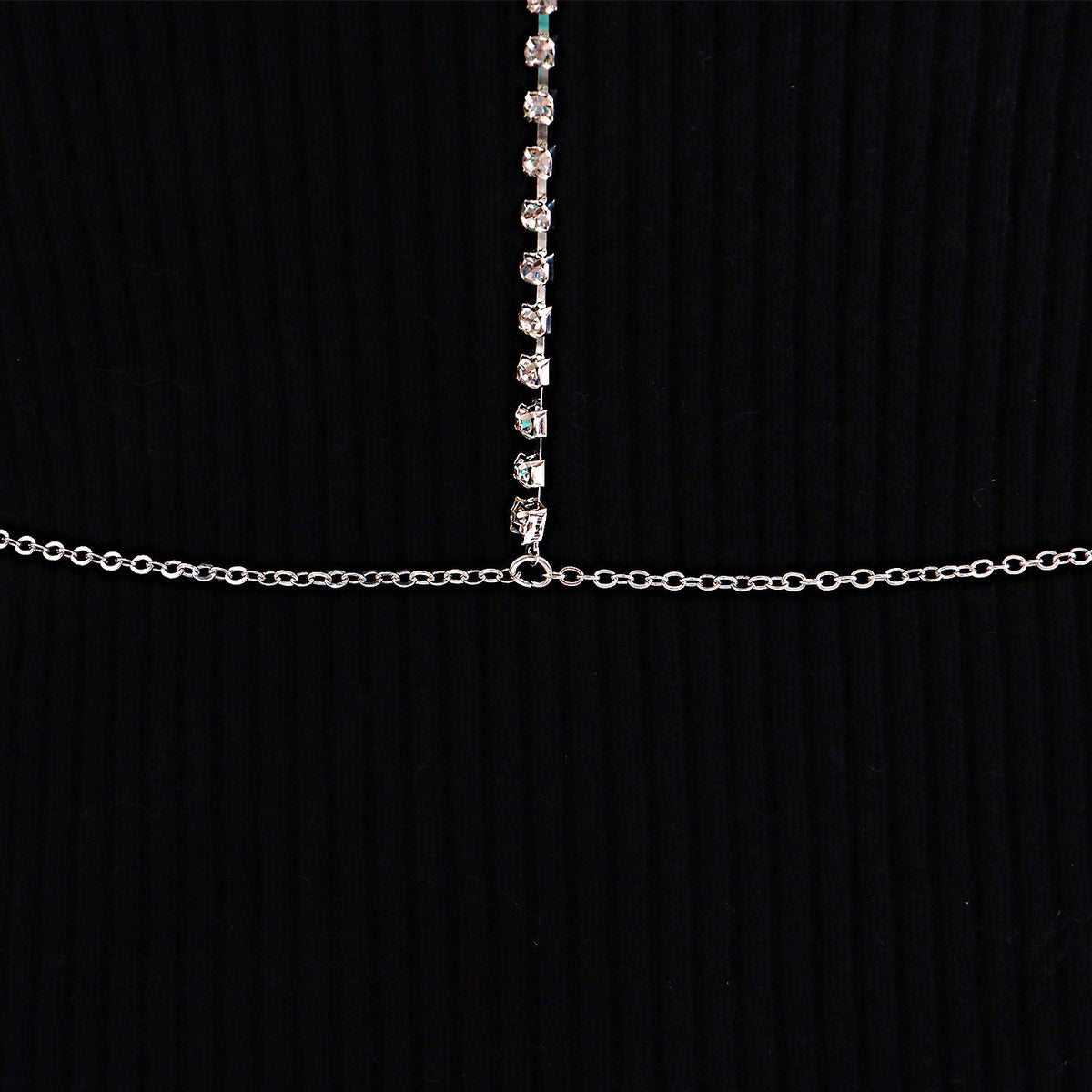 Bra Chain Sexy Cross Rhinestone Body Chain