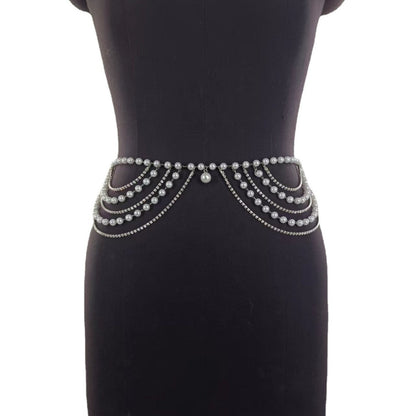 Multi Layer Belly Body Chain Bikini Metal Rave Body Waist Chain