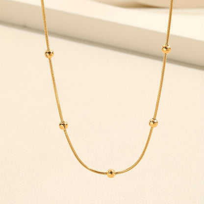 Beads Snake Bone Chain Necklace for Women