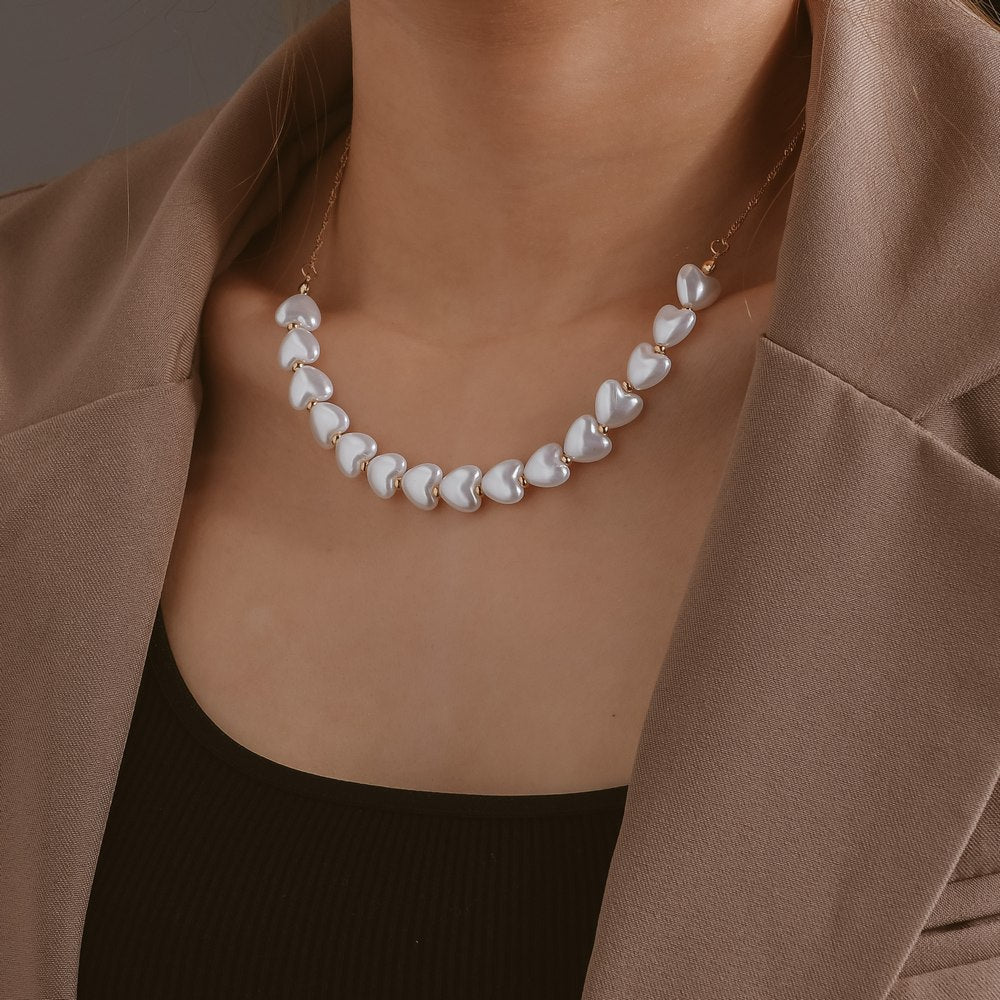 Heart Pearl Necklace