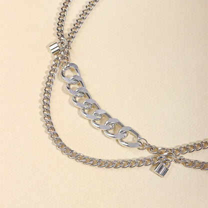 Lady Belly Chain Belt for Dress Belt Lock Pendant